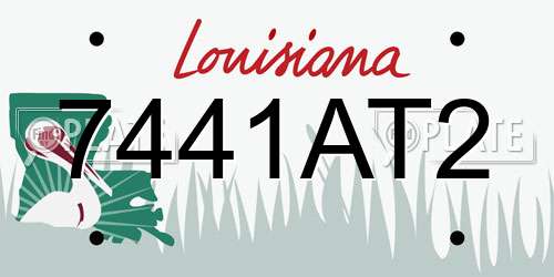 7441AT2 Louisiana License Plate