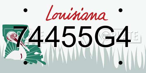 74455G4 Louisiana License Plate