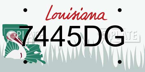 7445DG Louisiana License Plate
