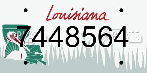 7448564 Louisiana License Plate