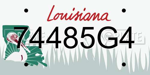 74485G4 Louisiana License Plate