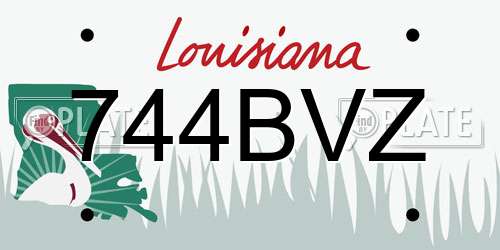 744BVZ Louisiana License Plate