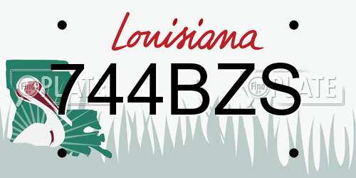 744BZS Louisiana License Plate