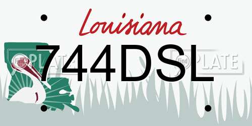 744DSL Louisiana License Plate