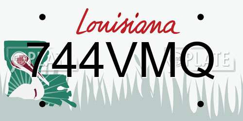 744VMQ Louisiana License Plate