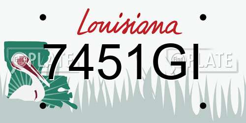 7451GI Louisiana License Plate