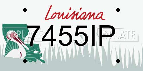 7455IP Louisiana License Plate