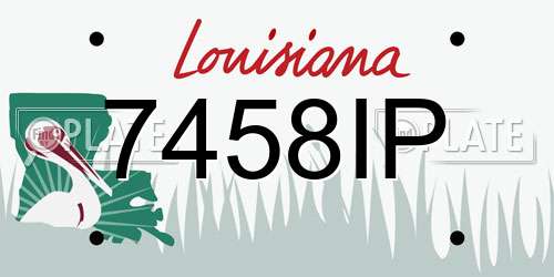 7458IP Louisiana License Plate