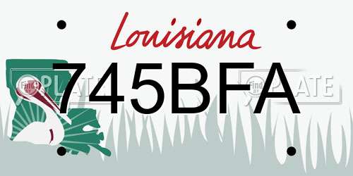 745BFA Louisiana License Plate