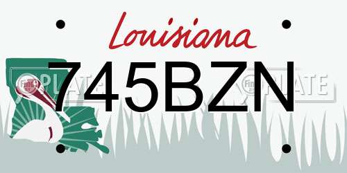 745BZN Louisiana License Plate
