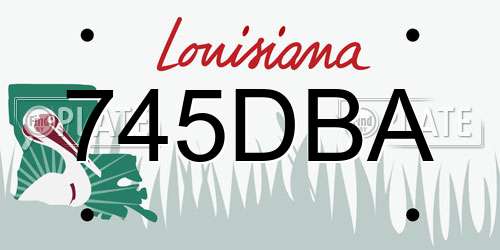 745DBA Louisiana License Plate