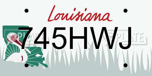 745HWJ Louisiana License Plate