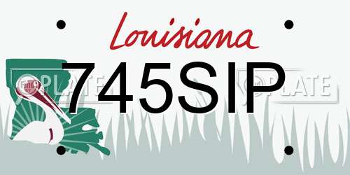 745SIP Louisiana License Plate