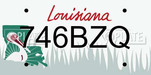746BZQ Louisiana License Plate