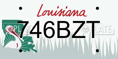 746BZT Louisiana License Plate