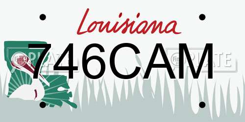 746CAM Louisiana License Plate