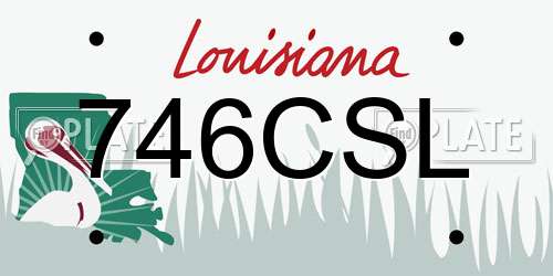 746CSL Louisiana License Plate