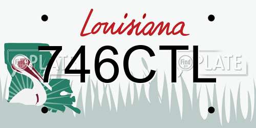 746CTL Louisiana License Plate