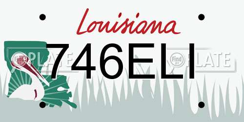 746ELI Louisiana License Plate