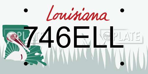 746ELL Louisiana License Plate