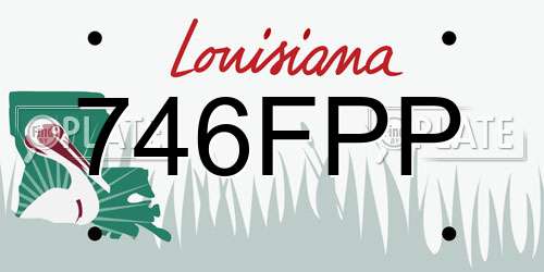 746FPP Louisiana License Plate