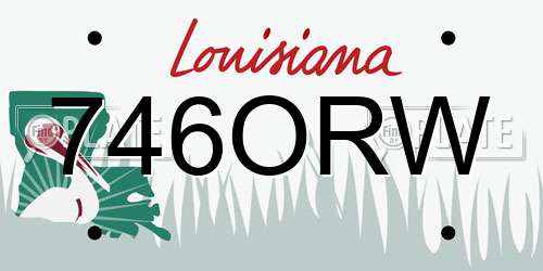 746ORW Louisiana License Plate