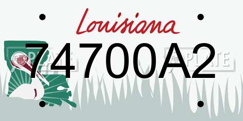 74700A2 Louisiana License Plate