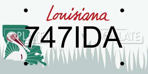 747IDA Louisiana License Plate