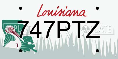 747PTZ Louisiana License Plate