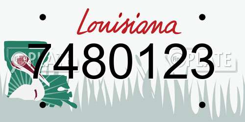 7480123 Louisiana License Plate