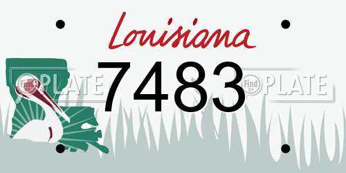 7483 Louisiana License Plate