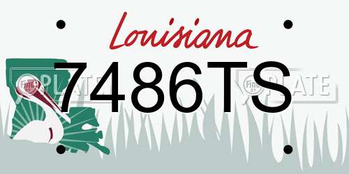 7486TS Louisiana License Plate