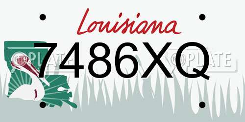 7486XQ Louisiana License Plate