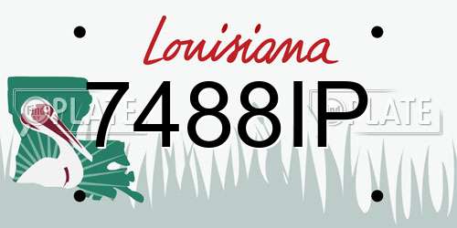 7488IP Louisiana License Plate