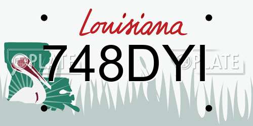 748DYI Louisiana License Plate