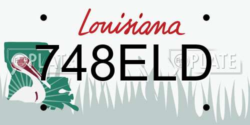 748ELD Louisiana License Plate