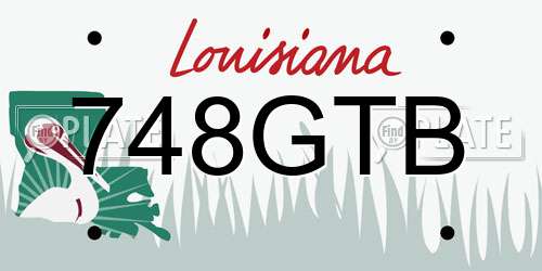 748GTB Louisiana License Plate