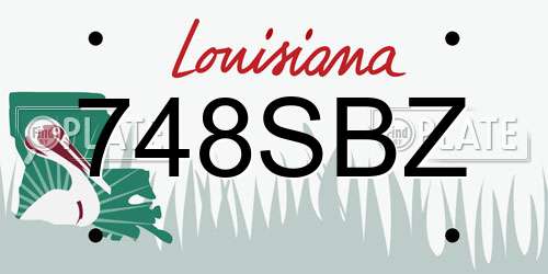 748SBZ Louisiana License Plate