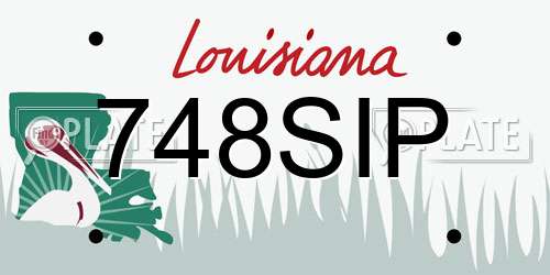 748SIP Louisiana License Plate