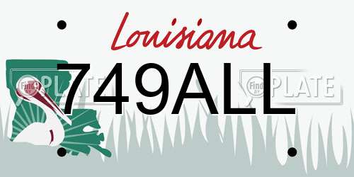 749ALL Louisiana License Plate