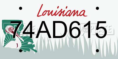 74AD615 Louisiana License Plate