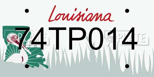 74TP014 Louisiana License Plate