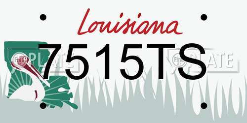 7515TS Louisiana License Plate
