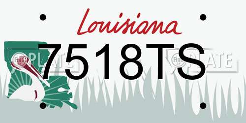 7518TS Louisiana License Plate