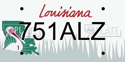 751ALZ Louisiana License Plate