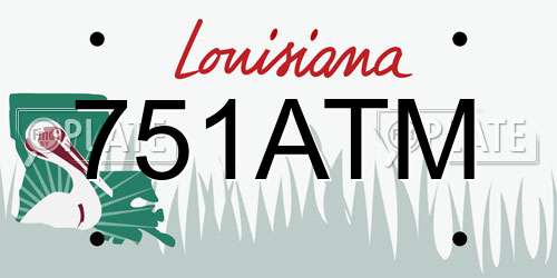 751ATM Louisiana License Plate