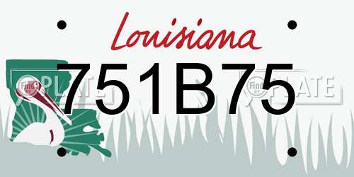 751B75 Louisiana License Plate