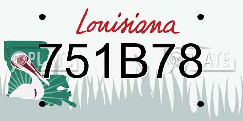 751B78 Louisiana License Plate