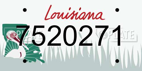 7520271 Louisiana License Plate