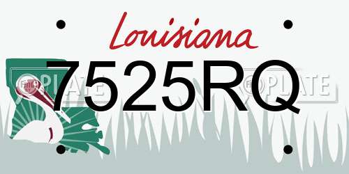 7525RQ Louisiana License Plate